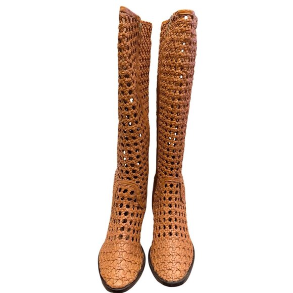 Free People Woodstock Woven Boot Cinnamon Clay Size 8.5 New In Box - Picture 15 of 16
